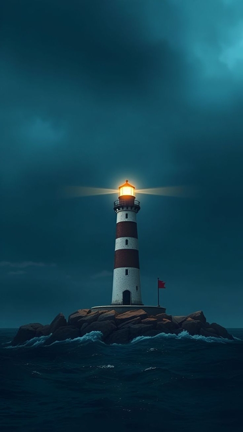 ocean, night वॉलपेपर