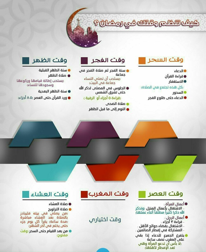 كيف تنظم وقتك في رمضان