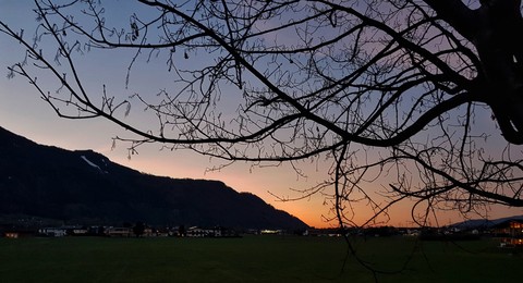 sunset in the autumn