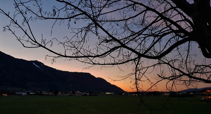 sunset in the autumn