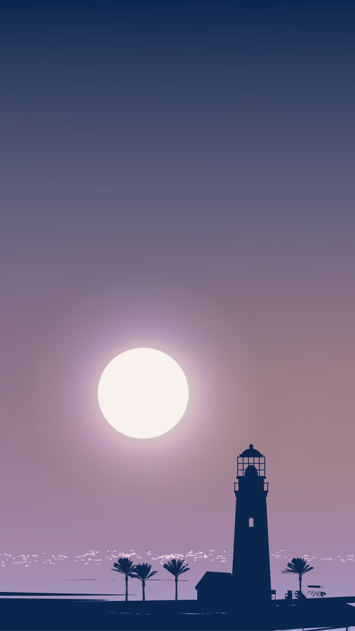 한밤중 등대