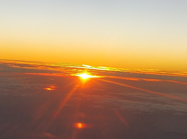 Sun Rise captured from flight