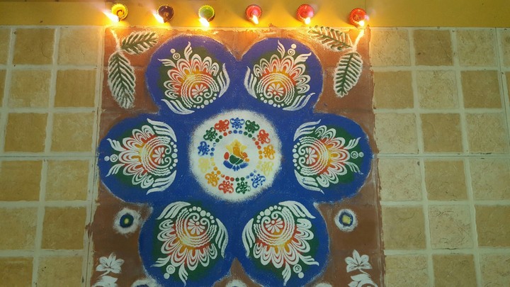 Rangoli during a festival of Lights