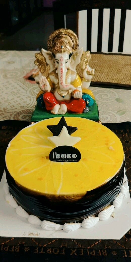 Ganesh with Ice cake