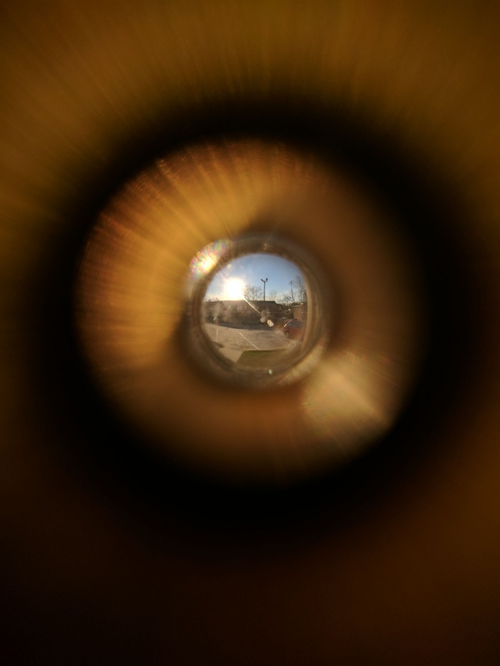 Thru a keyhole...