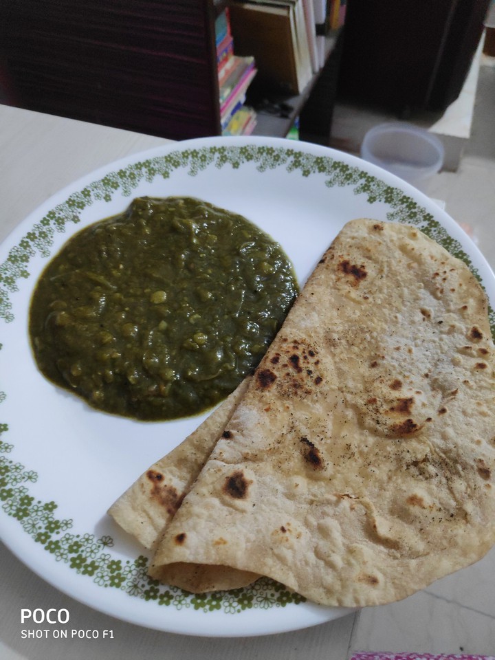 #Chappati #Soppu curry #green leaf curry