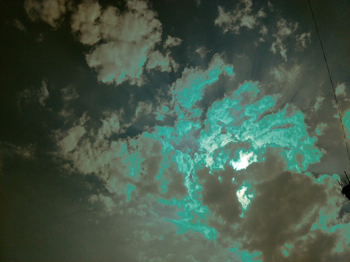 Clouds covered with sunshine..