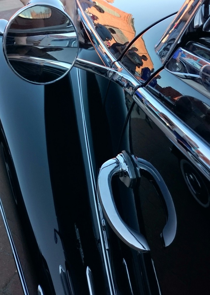 black retro car