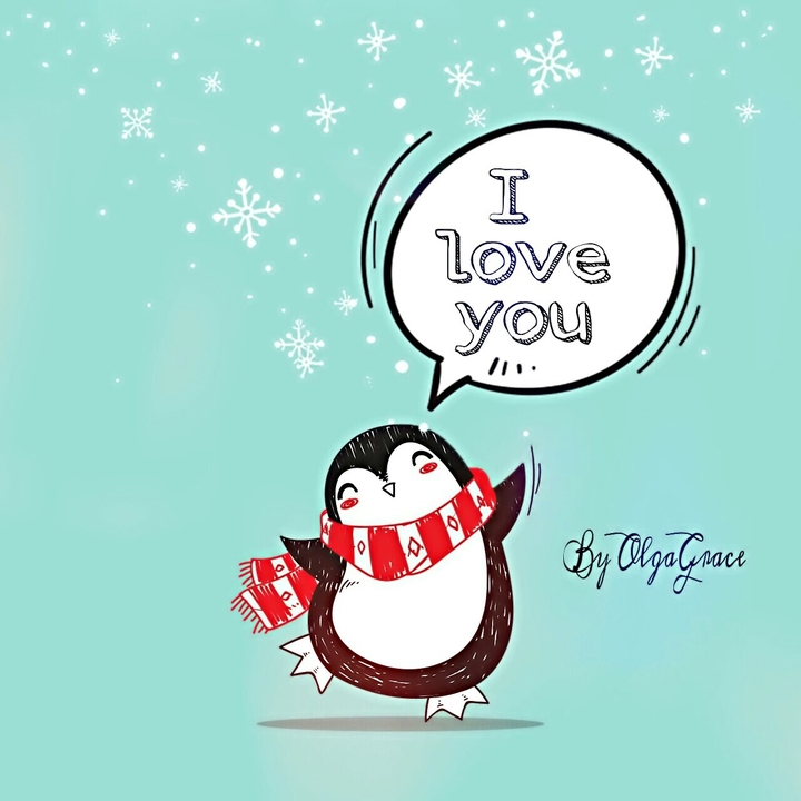 Winter with penguin