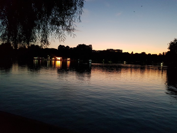 Sunset on the lakeside