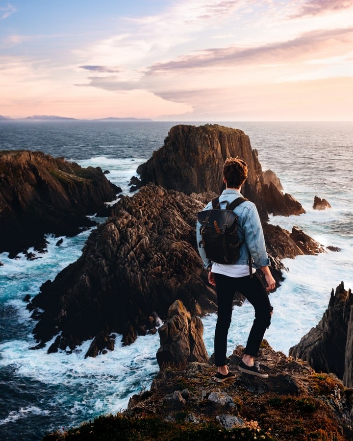Looking At Body Of Water Hells Hole,Ireland