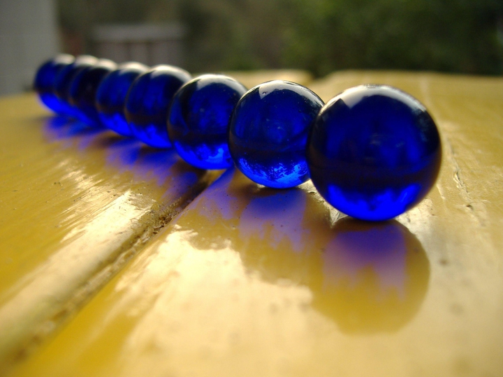 blue marbles