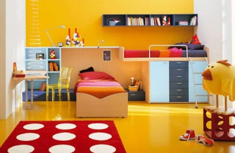tapety Bed, yellow