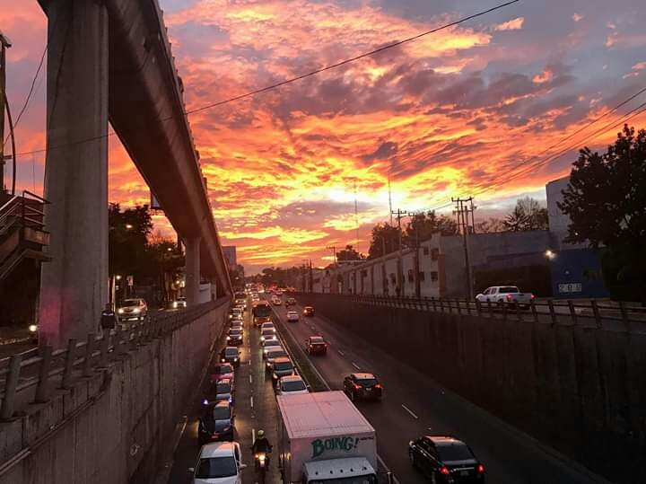 #México #cielo #ciudad #cdmx #trafico