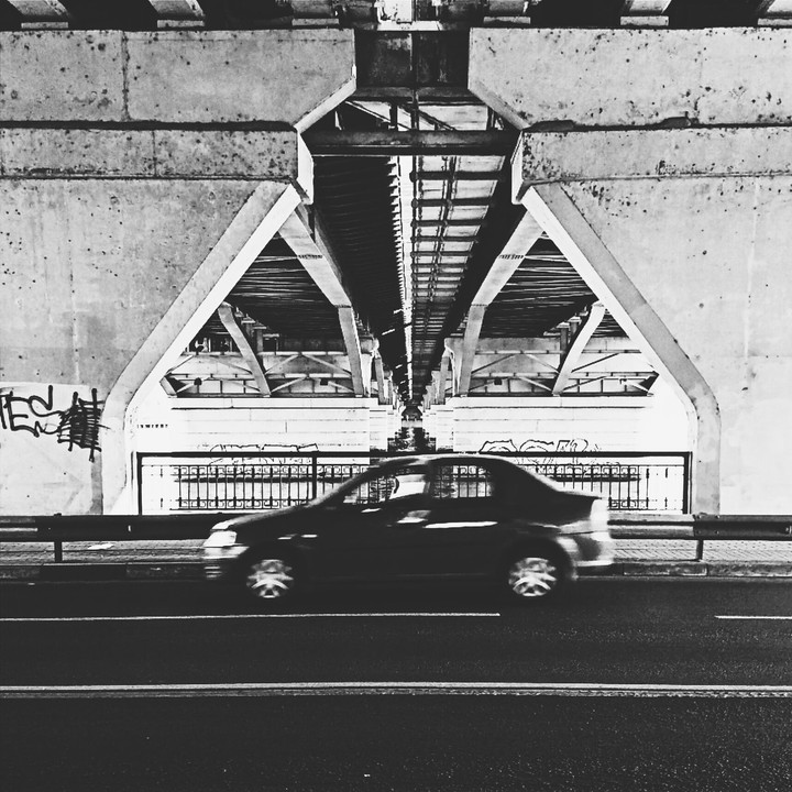 under bridge