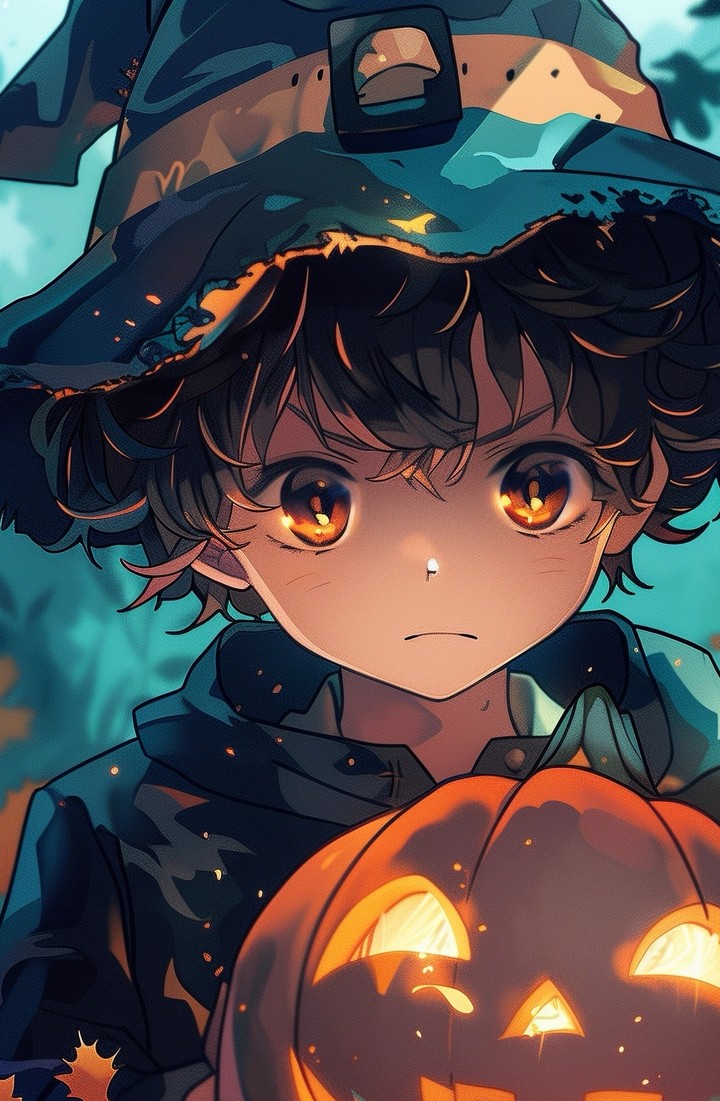 Anime cute boy cartoon character