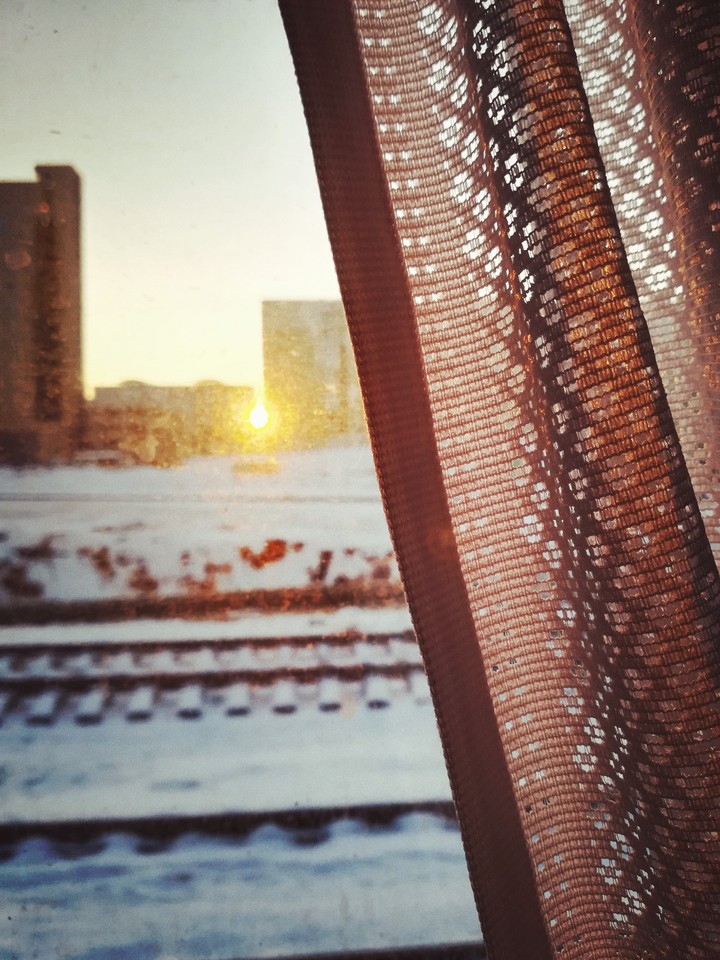 Morning in the train