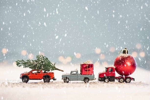 Christmas preparations - mini truck parade