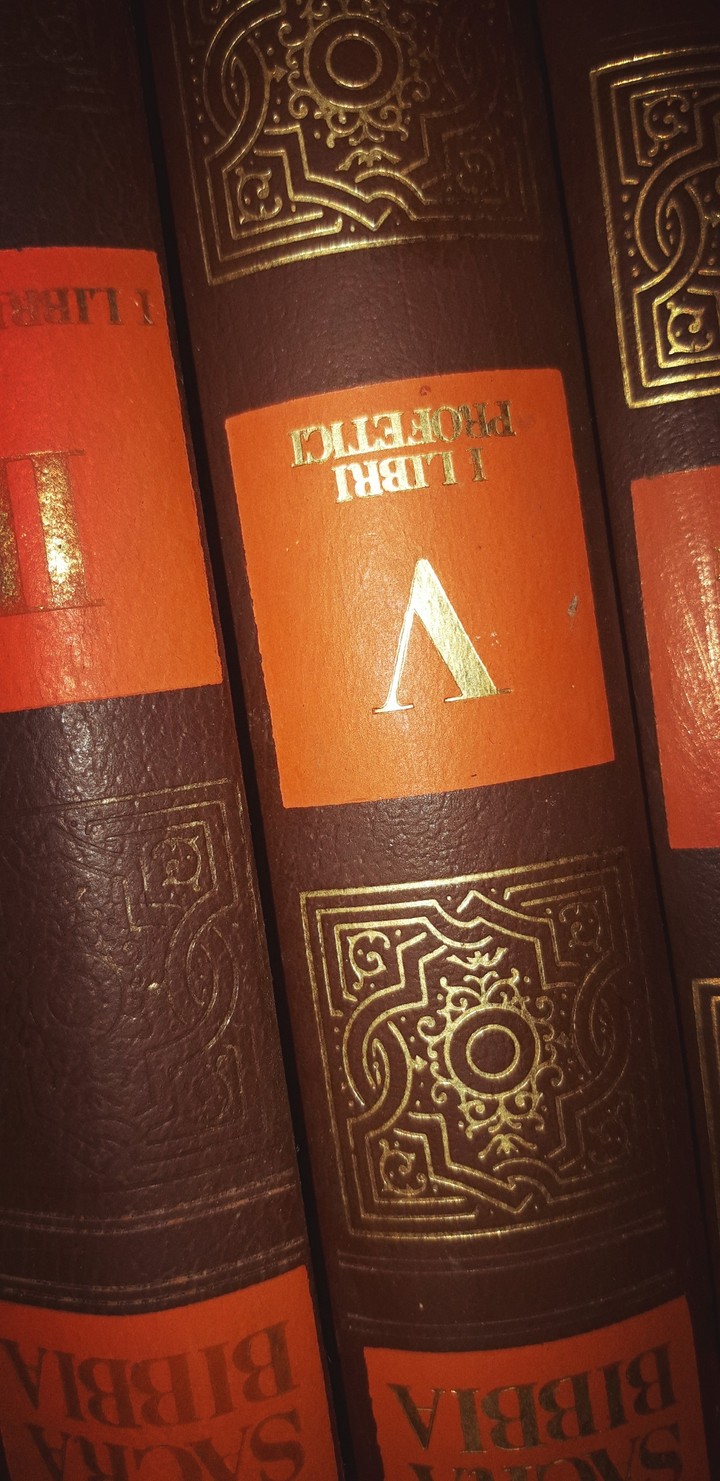 Old dusty books close up
