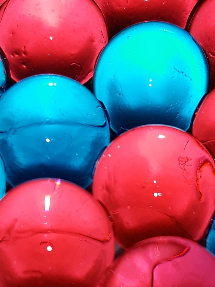 red and blue