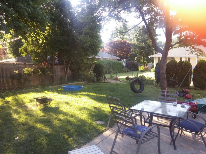 Fun Backyard at sunset