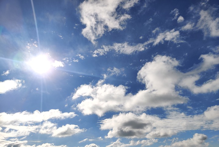 sunrise blue sky