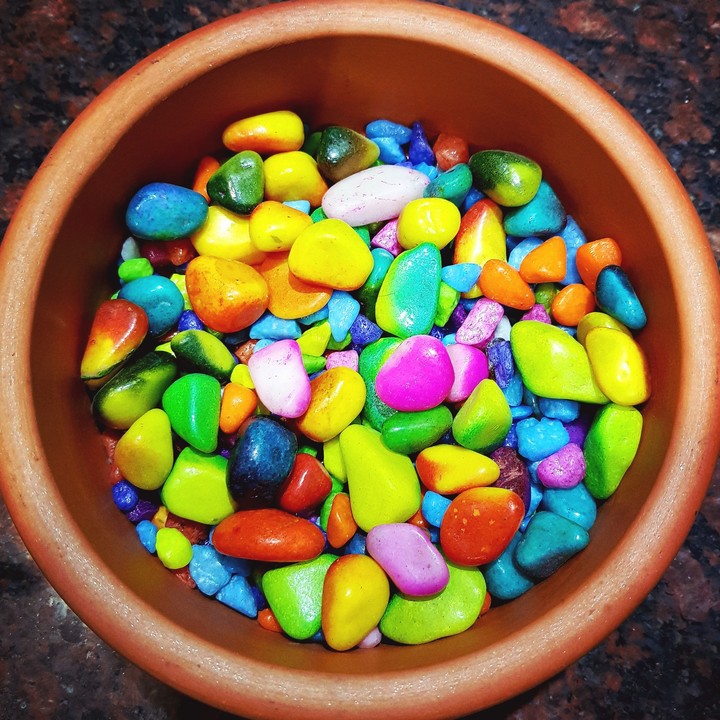 Rainbow pebbles