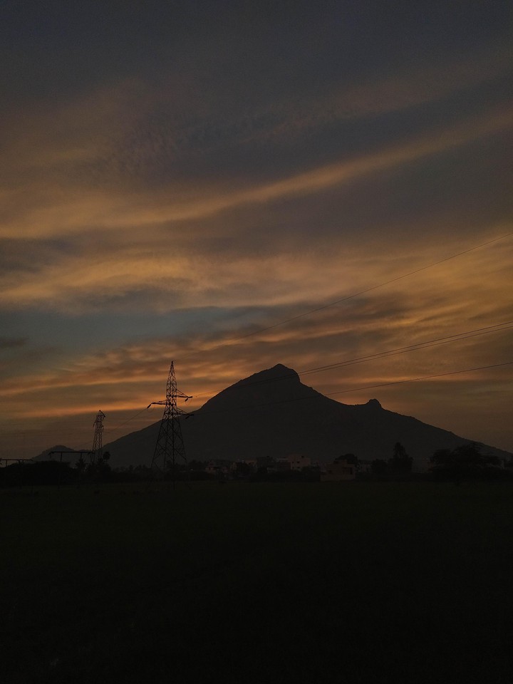 sunset in Tiruvannamalai