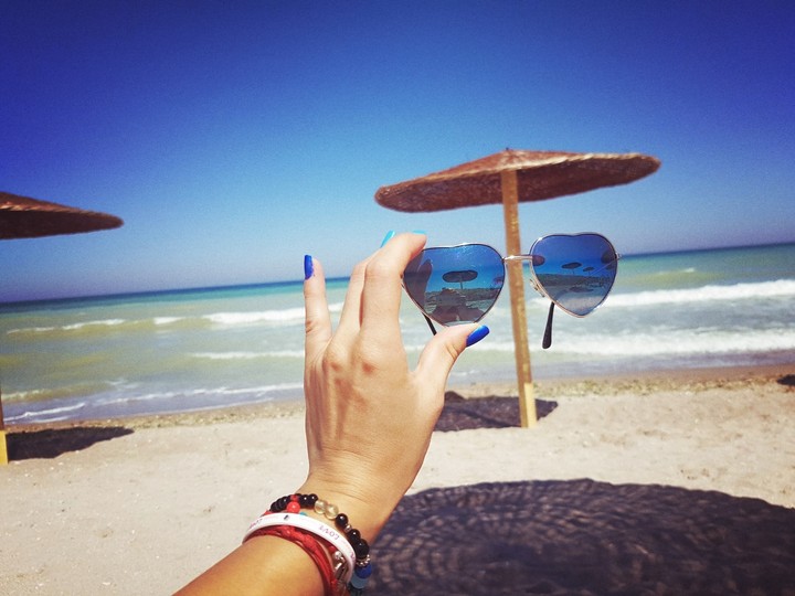 summer glass sea side