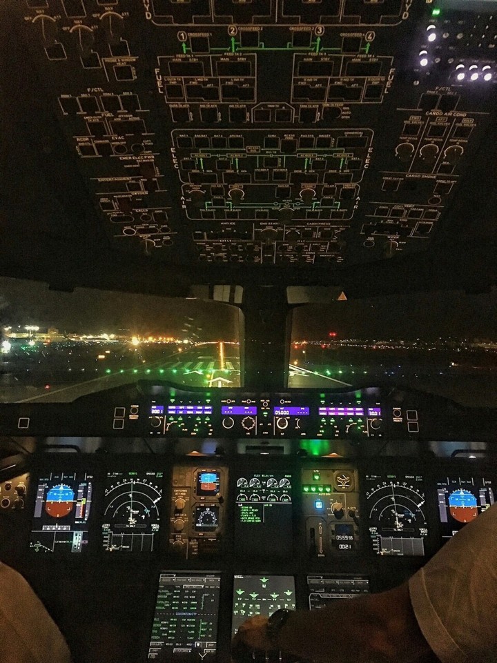 landing view from cockpit