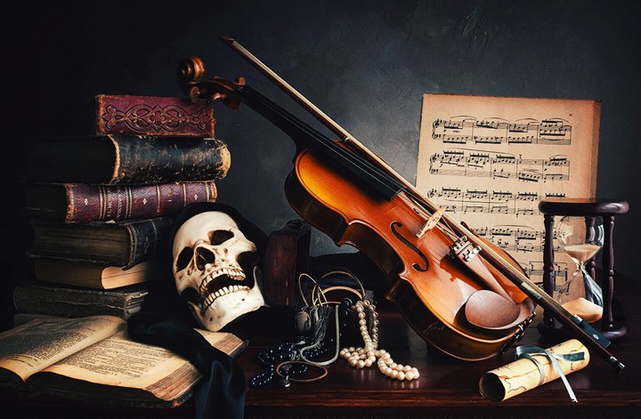 Violin and Skeleton