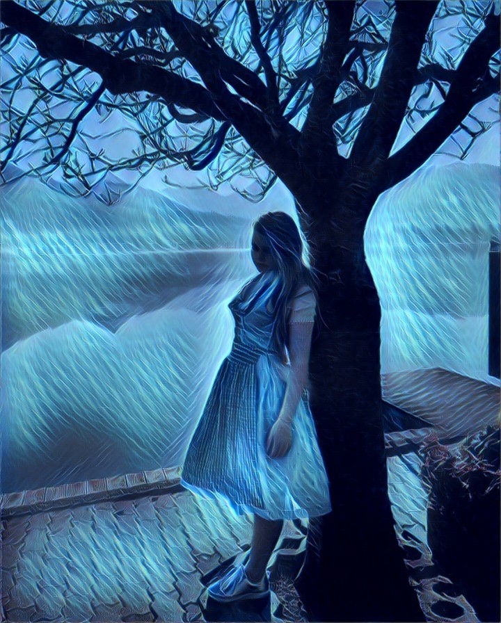 girl in blue