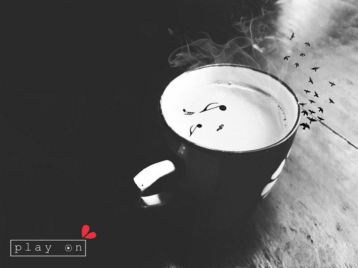 القهوة مع الموسيقى الهادئة