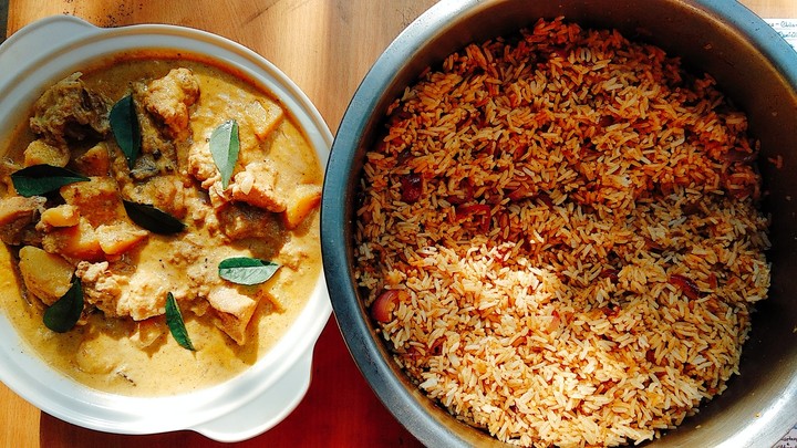 biriyani and white chicken
