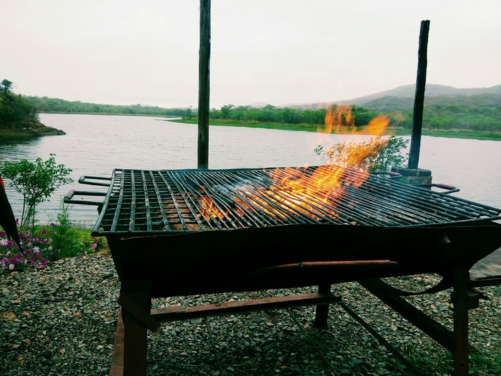 when you are out for a braai and the fire is setting