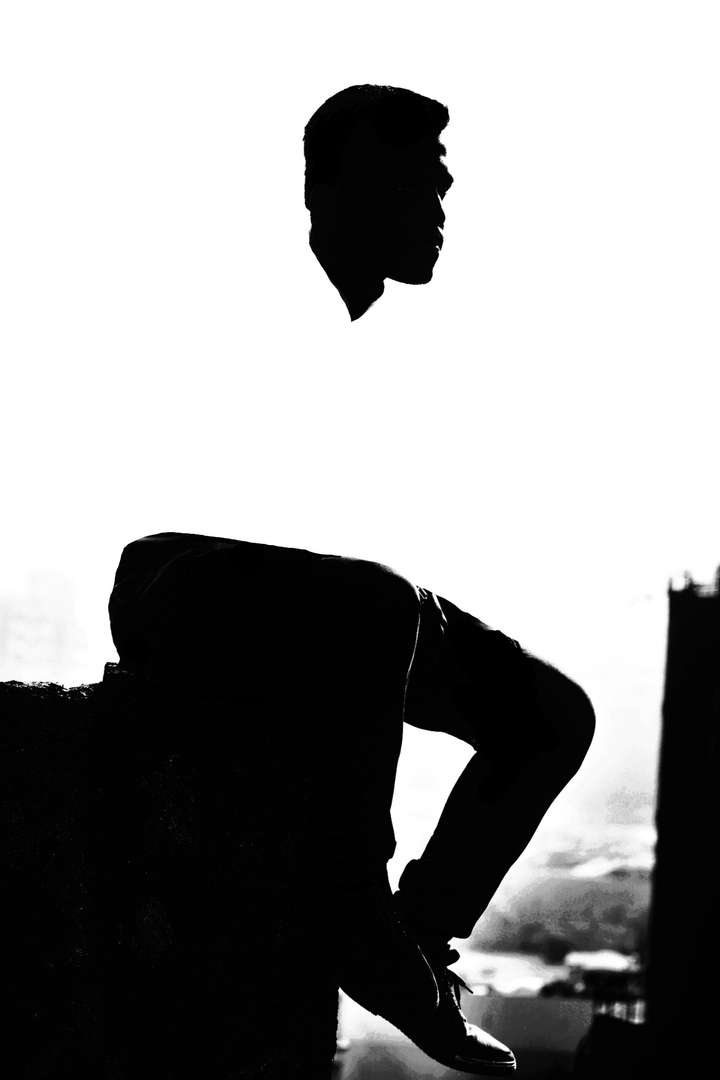 Black and white