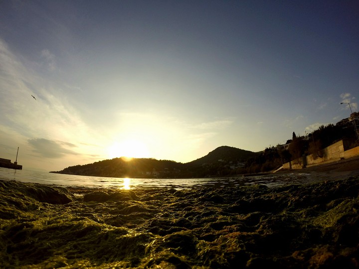 Sunset and the sea