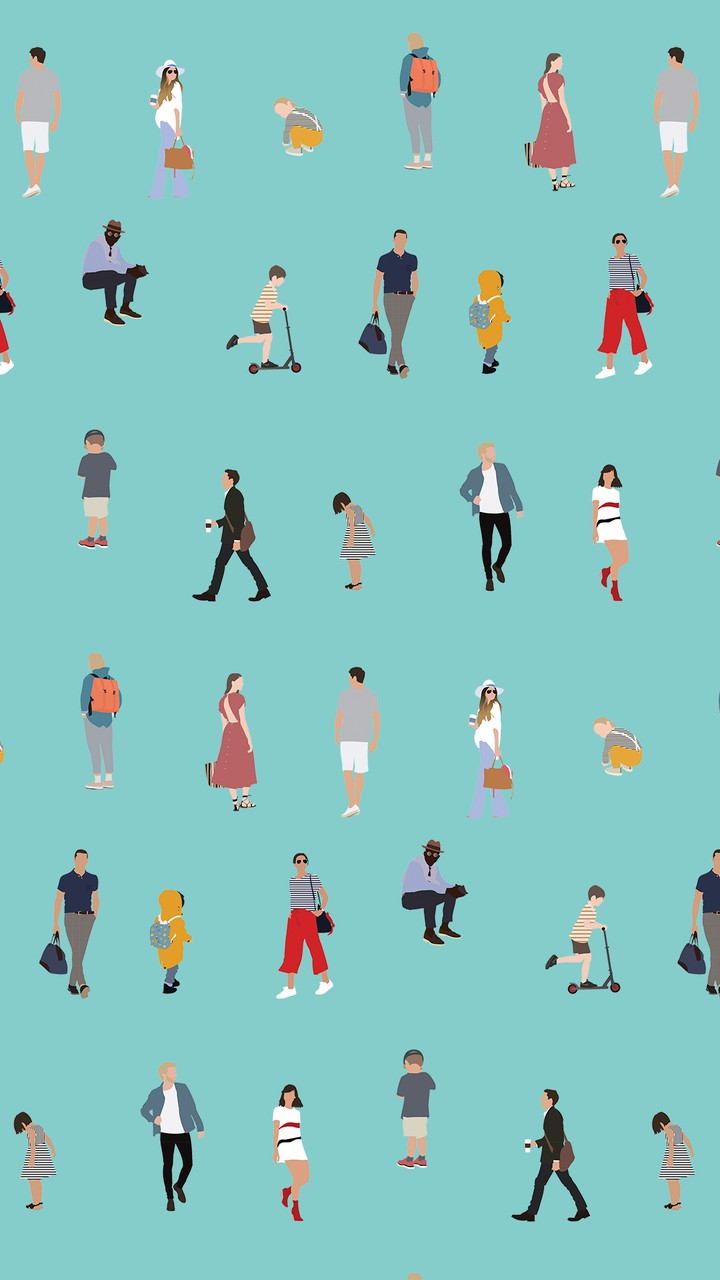 flat vector people pattern 03