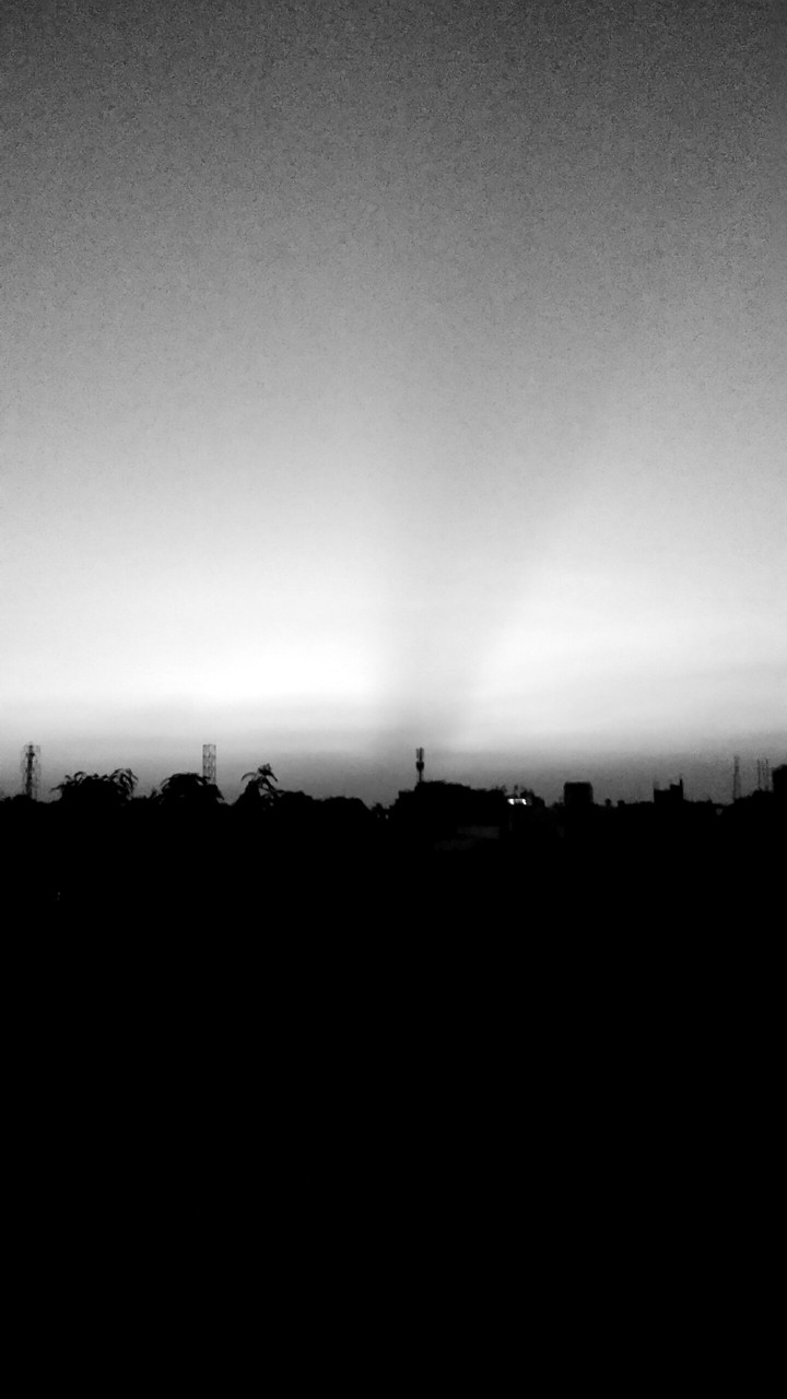 evening with a open mind and open sky