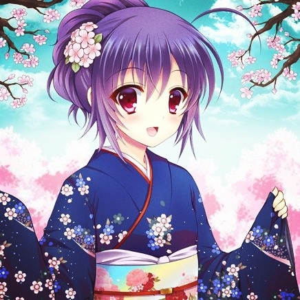 cute anime girl in her yukate
