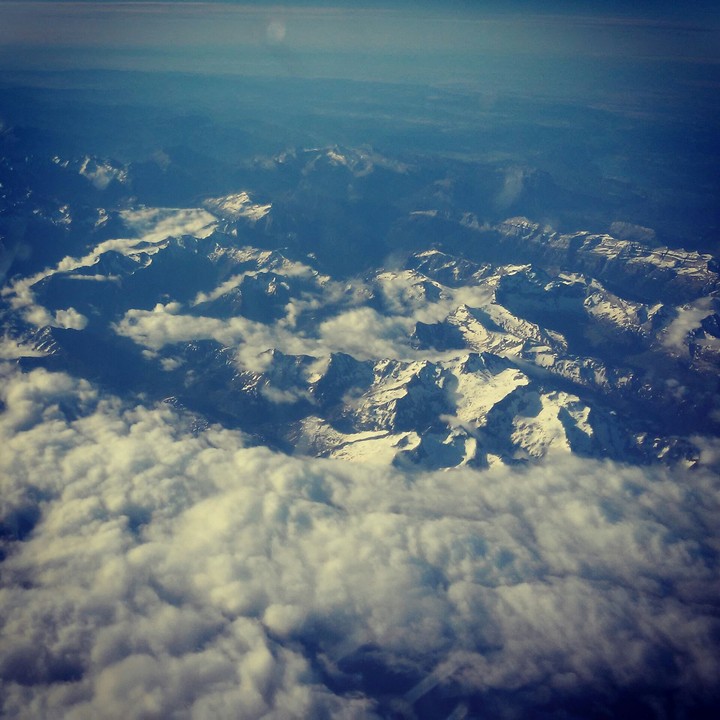 Mountains from a plane