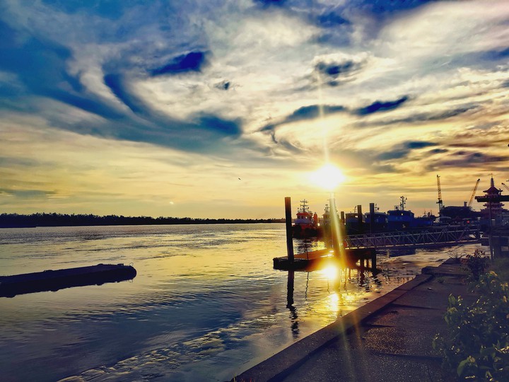 Sunset of Rajang River