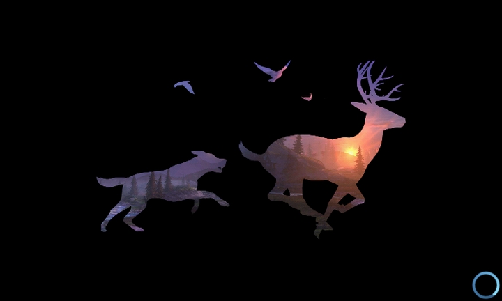 deer and a dog