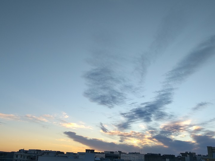 Just now the view of sun setting