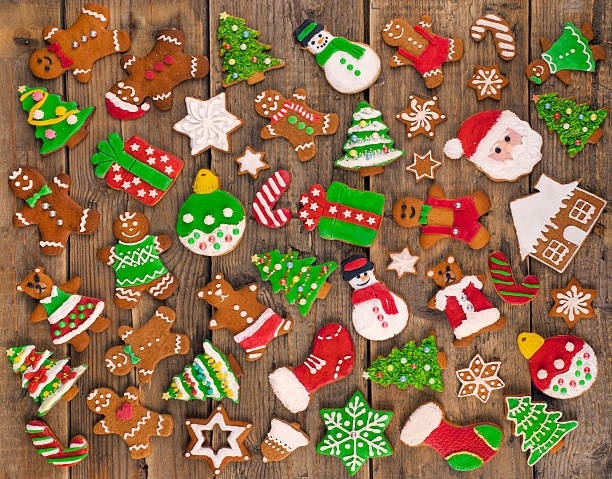colorful, festive Christmas gingerbread cookies