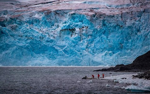 glacier, moraine वॉलपेपर