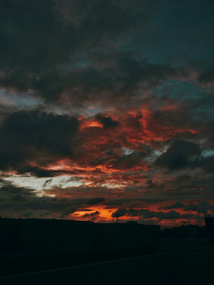 burning sunset
