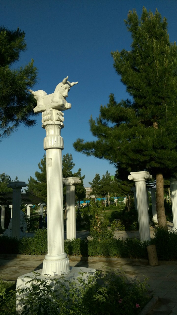The historical pillars in Kermanshah