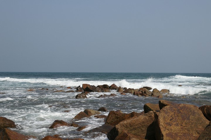 Rocks and the sea