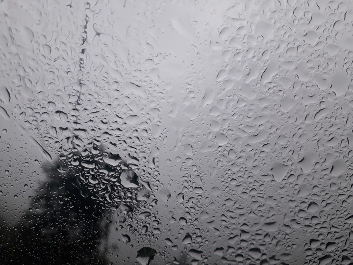 raindrops on the windshield